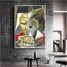 Quadro Decorativo Pablo Picasso Cabeça De Uma Mulher Lendo:150x100/PRETA - 1