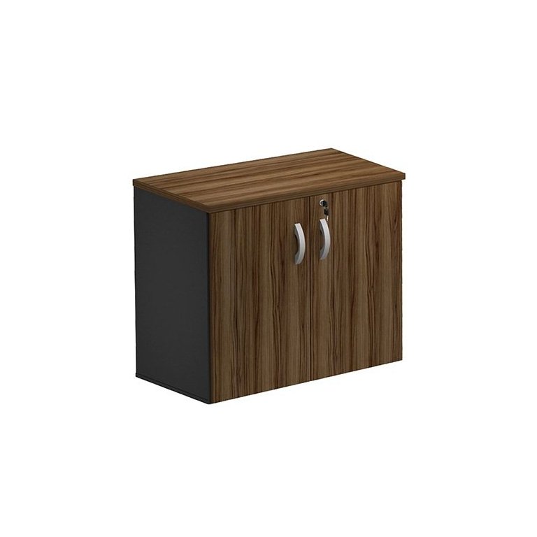 Armário baixo 2 portas MARANELLO Nogal/Preto 0,80×0,45×0,75m - 1353