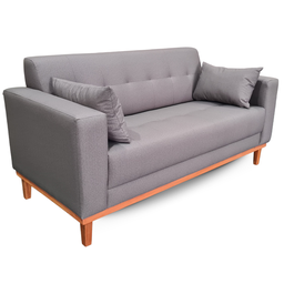 Sofá Gianni | Base de Madeira & Tecido Acquablock Impermeável | Medida 160cm | Cortiça - 2