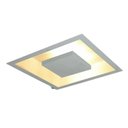 Ver imagem 3 de Plafon Embutir Eclipse Luz Indireta Alumínio 50x50 Branco 4 X E27 LED Bulbo A60 Bivolt Itamonte