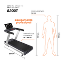 Ver imagem 3 de Esteira Profissional Athletic 8200t 22km/h 160kg Motor Ac 5.0 Hp 36 Programas Academia Condomínio:11