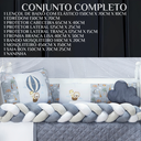 Ver imagem 6 de Kit Berço Safari Menino 11 Peças Estampado de Bichinhos + Naninha:cinza
