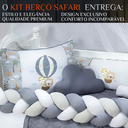 Ver imagem 2 de Kit Berço Safari Menino 11 Peças Estampado de Bichinhos + Naninha:cinza