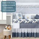 Ver imagem 3 de Kit Berço Safari Menino 11 Peças Estampado de Bichinhos + Naninha:cinza