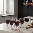 Ver imagem 2 de Jogo de Taças 340ml Vidro Resistente 6 Peças Sofisticação Elegância À Mesa para Água Suco Drinks Mes