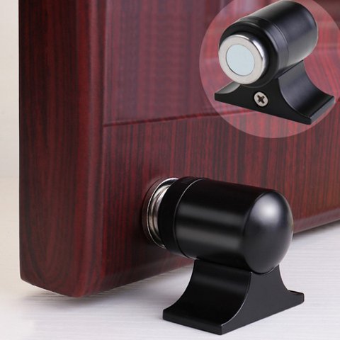 Fixador Prendedor Trava De Porta Magnético Preto Super Imã de Neodímio - Black Facil Negocio Importa