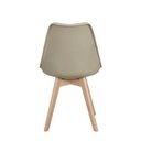 Ver imagem 5 de Kit 4 Cadeiras Charles Eames Leda Design Wood Estofada Base Madeira - Bege