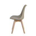 Ver imagem 4 de Kit 4 Cadeiras Charles Eames Leda Design Wood Estofada Base Madeira - Bege