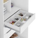 Ver imagem 5 de Guarda Roupa Casal 2 Portas de Correr 6 Gavetas MDF Atrane 268 cm Branco Absoluto Zanz