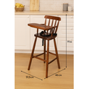 Ver imagem 3 de Cadeira de Alimentação Infantil em Madeira Maciça:nozes