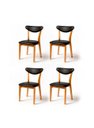 Ver imagem 1 de Kit 4 Cadeira de Jantar Madeira Maciça Floripa Estofada Premium Ergonomica Confortável Di Franco