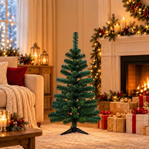 Árvore de Natal Verde 90cm 90 Galhos Decoração Natalina