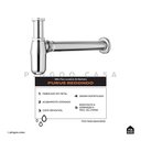 Ver imagem 2 de Sifão para Cuba e Pia de Banheiro Redondo Purus Pingoo.casa - Prata