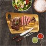 Tabua de Carnes Churrasco Grande Madeira Rústica Teca 26x40 Smart Eco - 3
