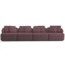 Ver imagem 3 de Sofá 5 Lugares para Sala de Estar Living 388cm Arlo F04 Veludo Lilás - Lyam Decor