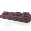 Ver imagem 6 de Sofá 5 Lugares para Sala de Estar Living 388cm Arlo F04 Veludo Lilás - Lyam Decor