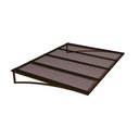 Ver imagem 1 de Toldo Fixo Policarbonato Alveolar Cristal - 1,50m X 1,20m - Estrutura Bronze