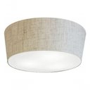 Ver imagem 3 de Plafon Cone Vivare Md-3003 Cúpula em Tecido 12/40x35cm - Bivolt Rustico-bege 127/220v