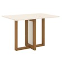 Ver imagem 1 de Mesa de Jantar Natalí 120 Cm Canto Reto sem Vidro Nature Off White - Henn