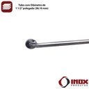 Ver imagem 3 de Barra de Apoio Horizontal Inox com Curva - Modelo 02 - Inox 340 - 110x90x12 Cm