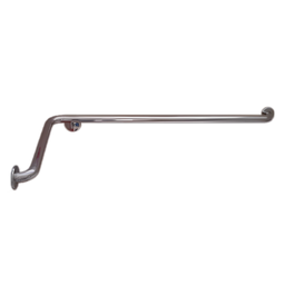 Barra de Apoio Horizontal Inox com Curva - Modelo 02 - Inox 340 - 110x90x12 Cm - 1
