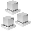 Ver imagem 1 de Kit 3 Acabamento Registro Quadrado 1/2 3/4 Padrão Deca Luxo