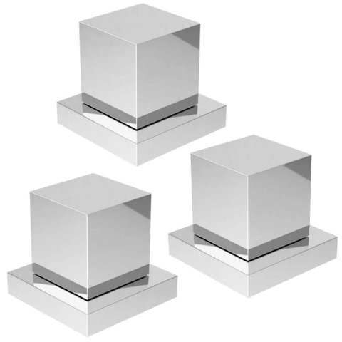 Kit 3 Acabamento Registro Quadrado 1/2 3/4 Padrão Deca Luxo