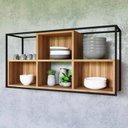 Ver imagem 1 de Prateleira Industrial com Nicho Teca Media