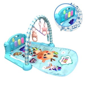 Tapete de Atividades Infantil com Mobile e Piano Azul - Importway