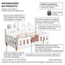 Ver imagem 2 de Cama Infantil Montessoriana Nina com Colchão Juvenil LED Nicho Branca Acompanha Lençol Infantil