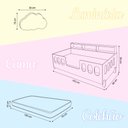 Ver imagem 3 de Cama Infantil Montessoriana Nina com Colchão Juvenil LED Nicho Branca Acompanha Lençol Infantil