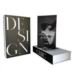 Conjunto 3 Caixas Porta Objetos/livro Decorativo - Clean - 1