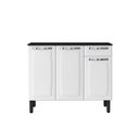 Ver imagem 1 de Balcão de Cozinha Itatiaia Rose em Aço 3 Portas e 1 Gaveta