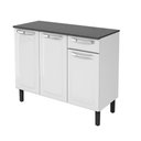 Ver imagem 2 de Balcão de Cozinha Itatiaia Rose em Aço 3 Portas e 1 Gaveta