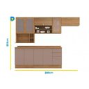 Ver imagem 6 de Cozinha Completa 8 Peças Botanic 4 Aéreos 2 Balcões 2 Complementos M665 Nogueira Verde Oliva