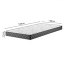 Ver imagem 2 de Colchão Espuma D20 Casal 12cm 1,88cm 1,38cm Double Face Fusion Xadrez Preto