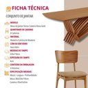Ver imagem 3 de Conjunto de Jantar Venus 8 Lugares Tampo MDF Cadeiras Viena Gold Estofadas Imbuia 220cm Moderna