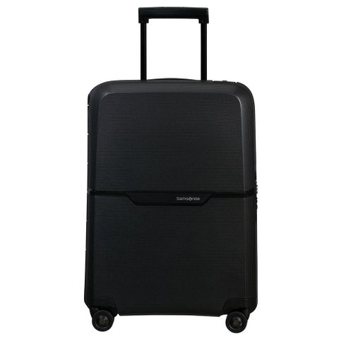 Mala de Bordo Magnum Eco Samsonite Polipropileno Cadeado Tsa 4 Rodas Duplas Giro 360 Preto P