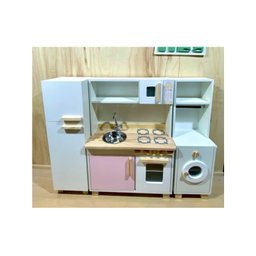Cozinha Infantil Completa com Lavanderia Fábrica de Casinha Rosa - 2