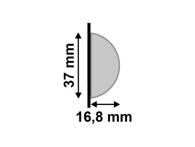 Meia Curva 599 Champanhe Poliest 3,7cm Santa Luzia Poliestireno com 3,7CM, Santa Luzia - 3