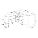 Ver imagem 4 de Mesa Escrivaninha em L Estilo Industrial Dhabi A06 - Mpozenato