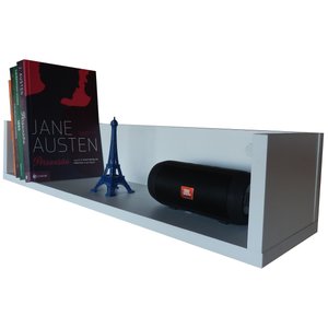 Kit 2 Prateleiras Livros - Branca - 600 X 115 X 165