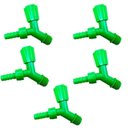 Ver imagem 1 de Kit 5 Torneiras Para Tanque E Jardim Bico 1/2 3/4 Verde Neon