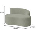 Ver imagem 7 de Sofá Curvo Malta 1 Lugar Compacto Moderno Luxo Bouclé Verde Oliva