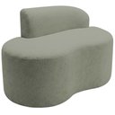 Ver imagem 3 de Sofá Curvo Malta 1 Lugar Compacto Moderno Luxo Bouclé Verde Oliva