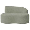 Ver imagem 4 de Sofá Curvo Malta 1 Lugar Compacto Moderno Luxo Bouclé Verde Oliva