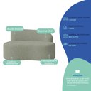 Ver imagem 6 de Sofá Curvo Malta 1 Lugar Compacto Moderno Luxo Bouclé Verde Oliva