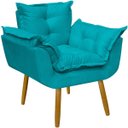 Ver imagem 3 de Kit Poltrona e Puff Alice Decorativa Confortável para Sala Recepção Manicure Quarto Tecido Suede