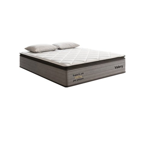 Colchão Queen Molas Ensacadas D45 Real 158x32cm Valery Móveis Bom Pastor