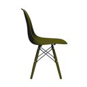 Ver imagem 4 de Conjunto 4 Cadeiras Eames Verde Militar em Polipropileno com Base Tiffany para Sala e Cozinha